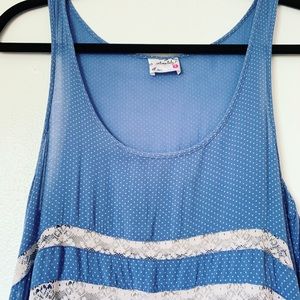 Free People Voile and Lace Trapeze Slip